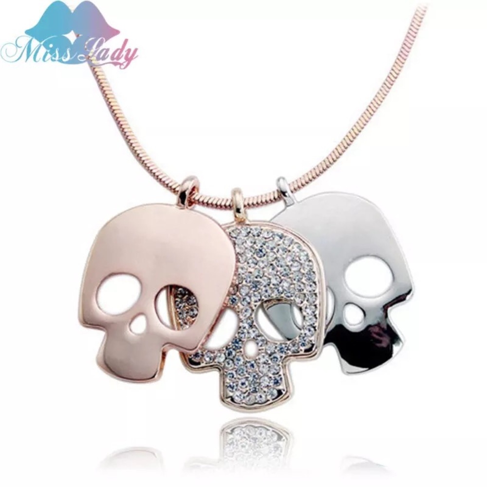 Three Skull Necklace